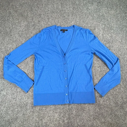 Banana Republic Cardigan Sweater Womens Small Blue Button Classic Preppy Office