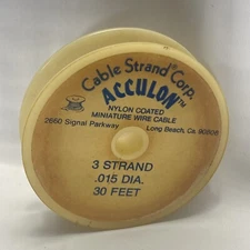 Acculon Nylon Coated Miniature Wire Cable Strand Corp Vintage Jewelry