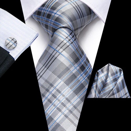 Herren Krawatte Klassisch Hochzeit Krawatte und Einstecktuch Manschettenknöpfe Set Paisley - Bild 89 von 253
