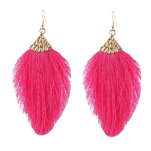 Pink Dangle Hoop Earrings BOHO Dangle Drop Earrings Birthday Gift- - Picture 40 of 48