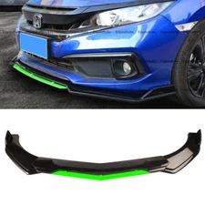 For Honda Accord Universal Front Bumper Lip Spoiler Splitter Gloss Black Green