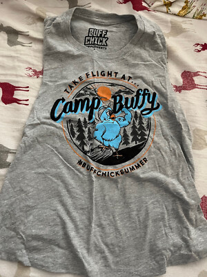 Buff Chick Supplements Camp Buffy Tank Top Large Womens Powerlifting Olympic