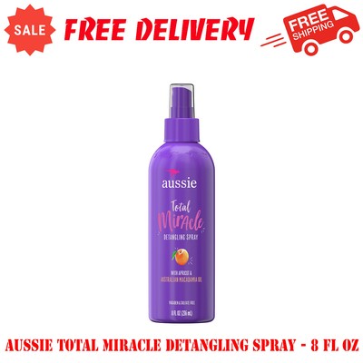 Aussie Total Miracle Detangling Spray, Paraben Free, All Hair Types - 8 Fl Oz