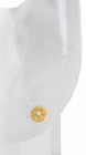 GENUINE  DIAMONDS STUD EARRINGS 14K YELLOW GOLD PLATED (.925) - NWT — photo 3