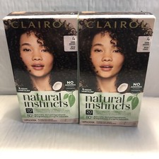 2x Clairol Natural Instincts Semi-Permanent Hair Color 4 Dark Brown No Ammonia