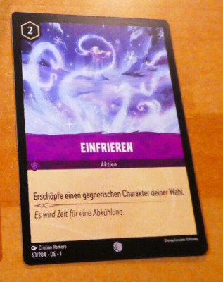 LORCANA TRADING CARD GAME DISNEY CHAPTER 1 DEUTCH CARTE KARTE 63/204 DE MINT