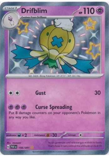 Pokemon Dondozo Shiny Rare SV: Paldean Fates 126/091 NM