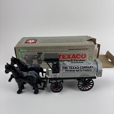 Texaco Horse & Tanker 1900's Die Cast Metal Coin Bank #8 Series 9390VP New