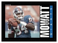 1985 TOPPS FOOTBALL ZEKE MOWATT #121 ROOKIE CARD NY GIANTS HIGH GRADE BEAUTIFUL. rookie card picture