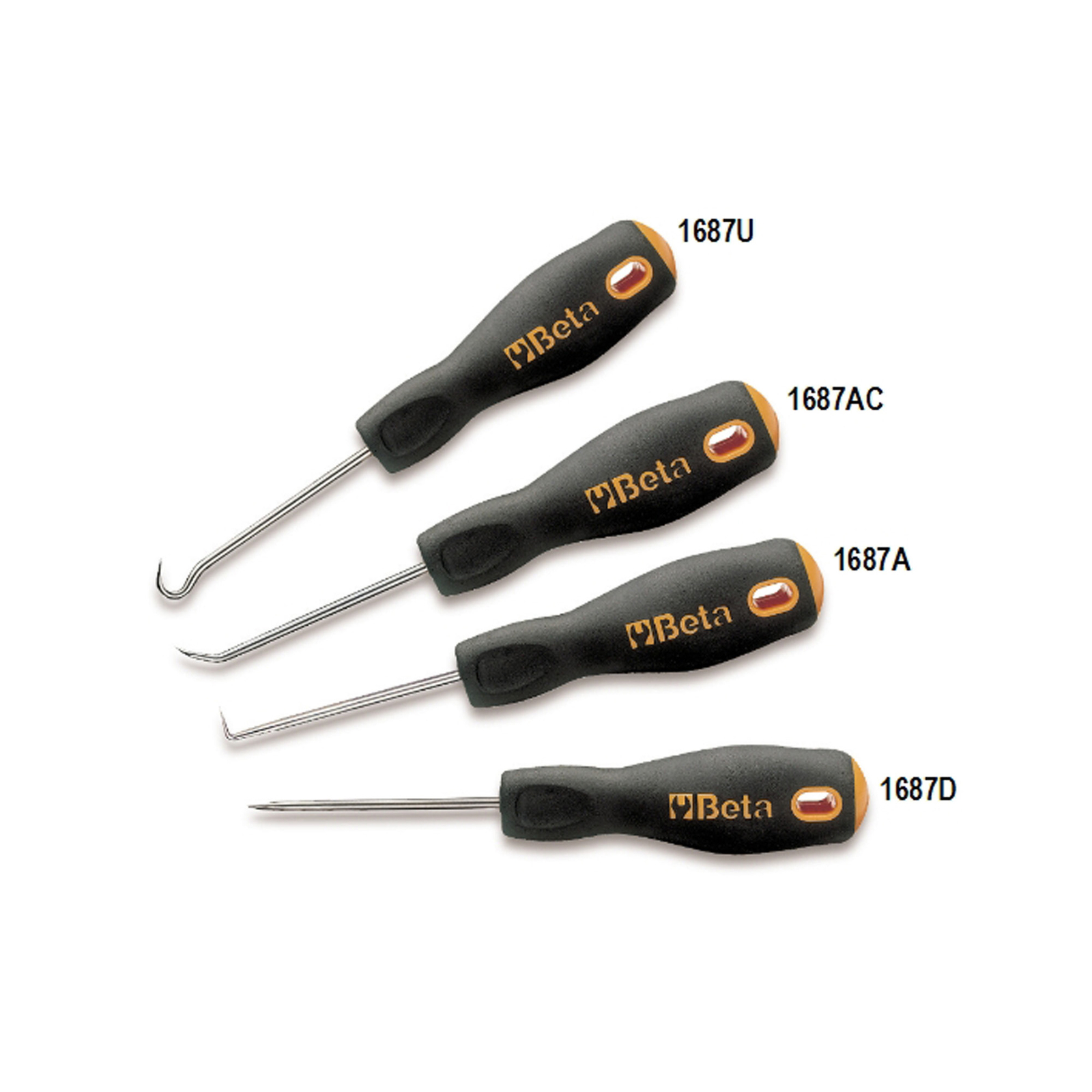 Beta Tools Set of 4 Engineer's Precision Scribers Tools With Handles - 1687/S4