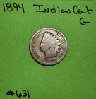 1894 Indian Head Cent / Penny 1c Good