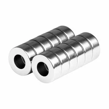 5/8 x 5/16 x 1/4 Inch Strong Neodymium Rare Earth Ring Magnets N35 (12 Pack)