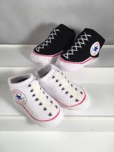 infant black and white converse