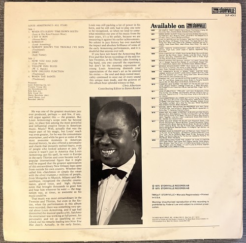 Louis Armstrong - All Stars - Vinyl LP - 1983 - New Orleans Jazz album - VG+/VG - Picture 2 of 2