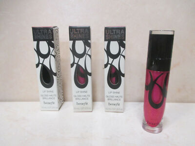 BENEFIT LIP SHINE BACK TO THE FUCHSIA 0.17 OZ BOXED LOT OF 3