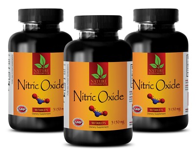 Fat Burner - NITRIC OXIDE 3150mg - amino acids energy - muscle gain - 3 Bottles