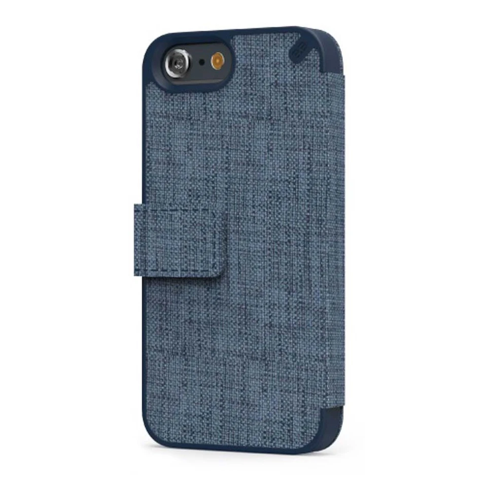 Funda Para Apple iPhone 6 6S Por Puregear Express Folio Azul Marino Billetera Cubierta Abatible Foto 3 de 3
