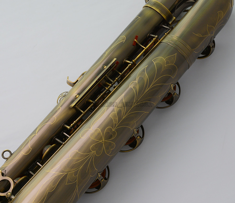 Antique Pro. TaiShan Baritone Saxophone Eb Sax Free Metal Mouth