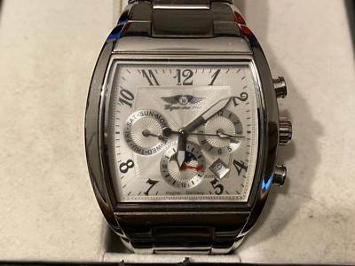 ''SILVER MOON''-AUTOMATIC ARMB-UHR, LIMITED,WAGNER No. 078/500, EDELSTAHLBAND, BOX