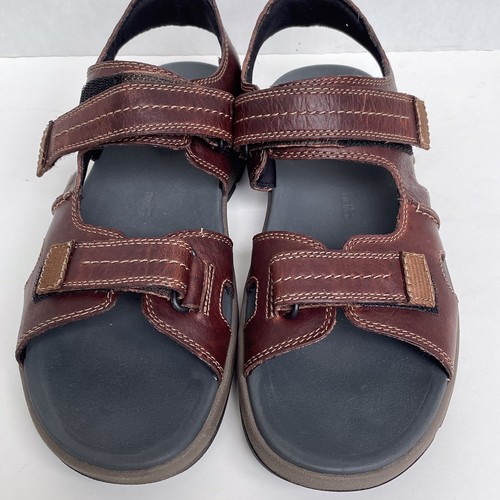 Clarks Leather Bixby Shore Men 11 Adjustable Strap Sandals Brown Comfort NEW - Picture 6 of 15