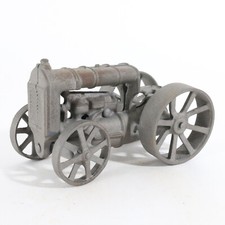 Vintage Repainted Grey Cast Iron Fordson Tractor Farm Arcade 5.75"