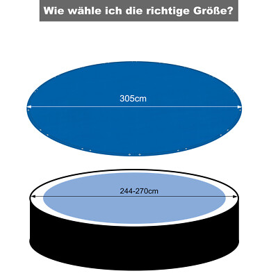 Poolabdeckung Abdeckplane für Pool Wasserdicht Poolplane mit Ösen Poolfolie