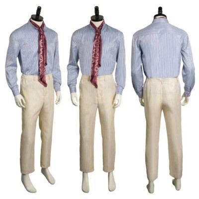 Charlie and The Chocolate Factory Cosplay Costume Willy Wonka Shirt Pants Tie