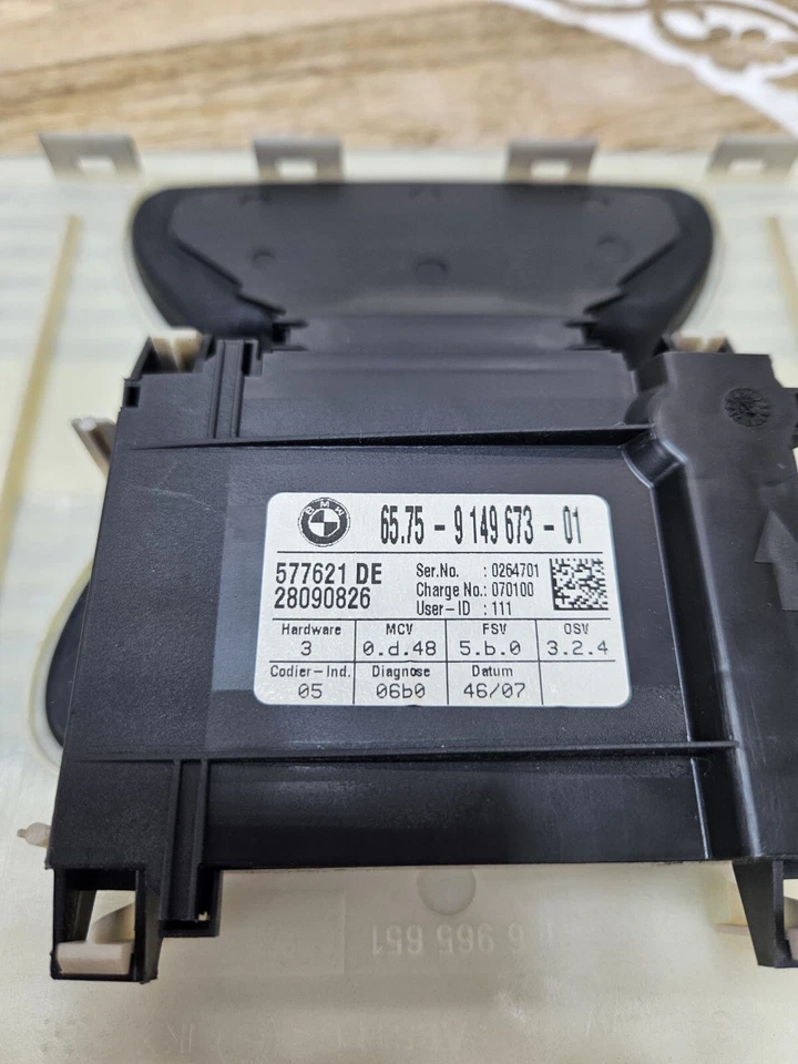 BMW 535XI 2008-10 sensor de alarma ultrasónico y cubierta OEM gris Foto 3 de 4