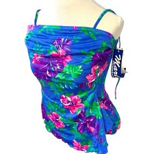 Vintage 90s Marlyle Swimwear High Cut Limited Preview Swimsuit NWT Womens 14