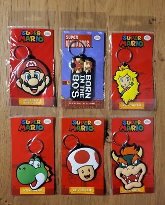 Schlüsselanhänger Super Mario Spiel Bowser Peach Yoshi Toad Geschenk Kinder NEU