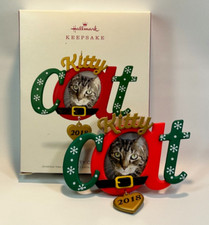 Hallmark Keepsake Photo Holder Ornament Kitty Cat Hanging Kitten 2018
