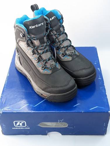 Korkers Womens Verglas Ridge Winter Boots Size 9 Insulated Waterproof Black Gray - Picture 2 of 15