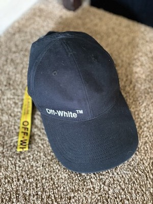 Off-White Black Adjustable Solid Baseball Cap Hat Men s (adjustable size)