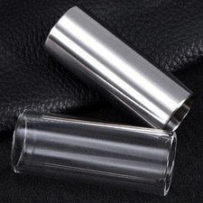 2 Pcs Electric Guitar Slides Set Transparent Glass Finger Slider for