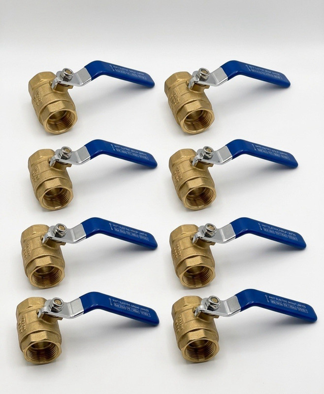 Pack of 8 Brass Ball Valve 1/2" FNPT Blue Handle PN-1.6MPa Water Gas HPb59-1 New