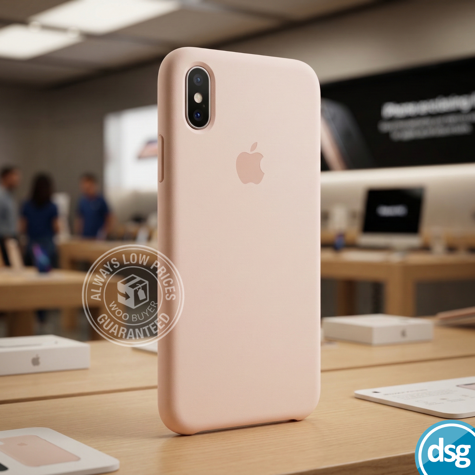 Genuine Apple iPhone XS Silicone Case Cover / Pink Sand / Official - MTF82ZM/A