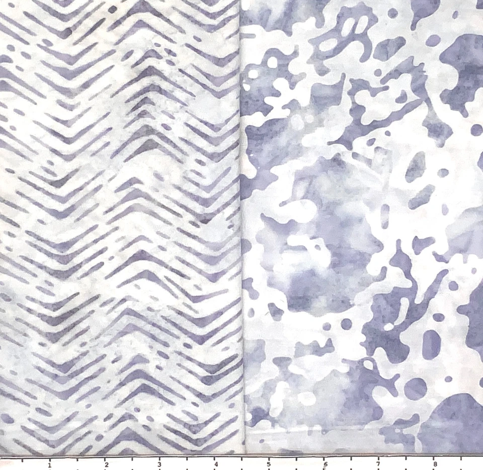 Lote 11 cuartos de grasa gris claro #15 tela Batik Lunn paquete FQ algodón hecho a mano Foto 3 de 4