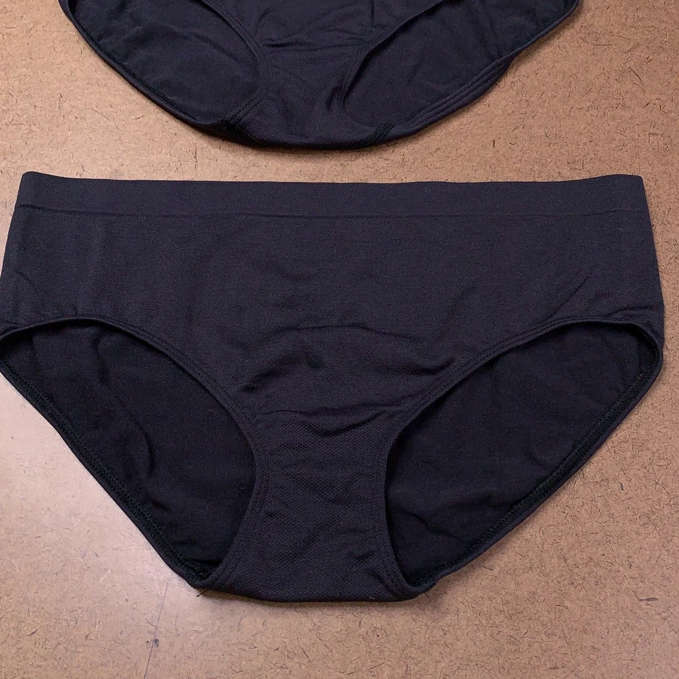 Paquete de 2 ropa interior de bikini Fruit of the Loom para niñas talla XL negra mezcla de nailon nueva Foto 2 de 4