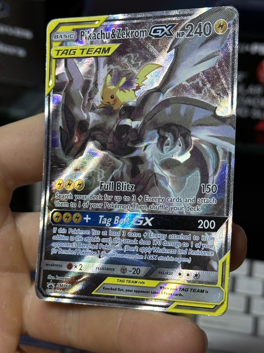 Pikachu & Zekrom GX SM168 Black Star Promo 2019 Tag Team Alt