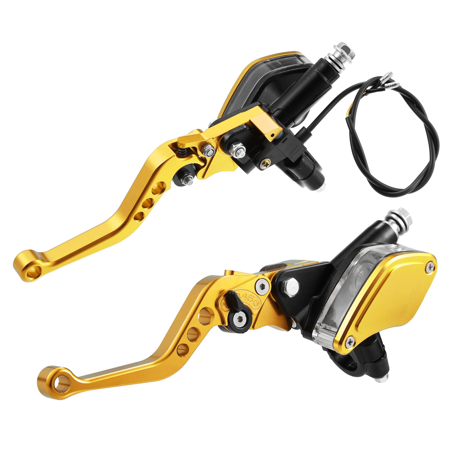 Pompe d'embrayage et levier de frein moto 7/8 pouces 22mm couleur or universel