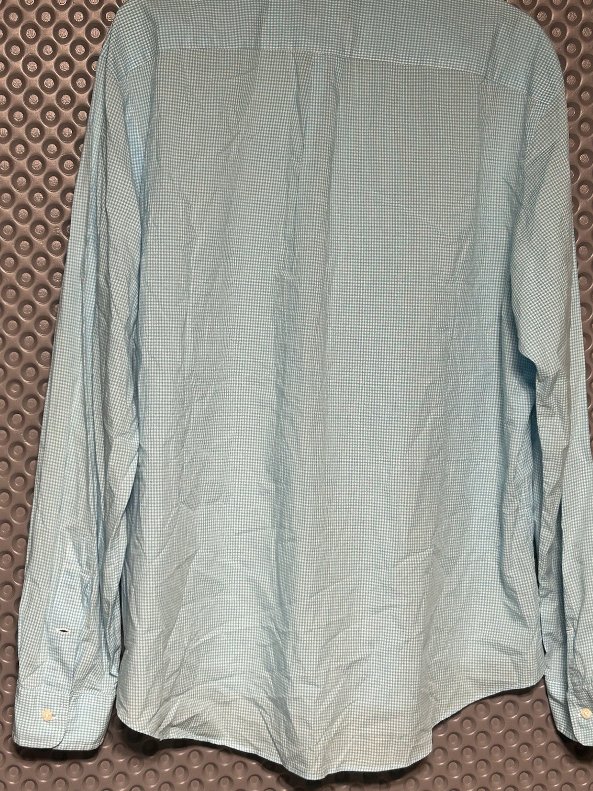 Ralph Lauren Men's XXL Custom Fit Teal Gingham Long-Sleeve Button Down Shirt image 3