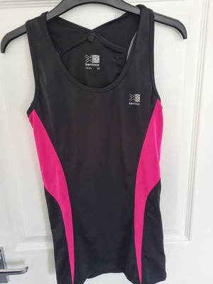 (P) Karrimor Running Vest Size 10 Black/Pink UK