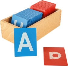 Montessori Lower and Capital Case Sandpaper Letters, Tactile Letters for Prescho