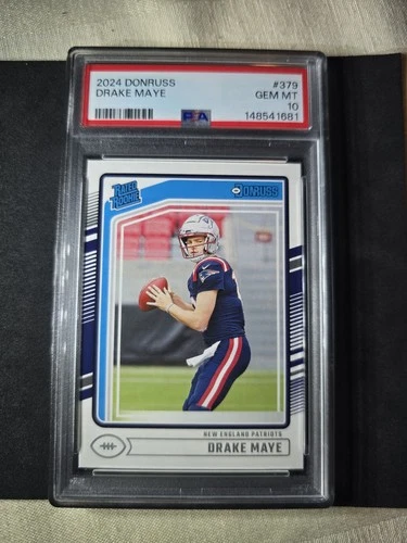 2024 Donruss Drake Maye Rated Rookie Base PSA 10 RC #379 Patriots