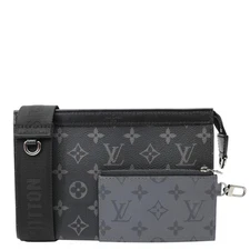 LOUIS VUITTON Gaston Wearable Monogram Eclipse Reverse Crossbody Bag Gray