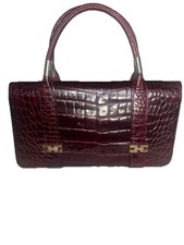 Borsa in vera pelle di Coccodrillo Vintage Anni 50 Made in Italy