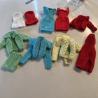 1960s vintage hand knit Batbie clothing lot. Sweaters dresses pants skirts
