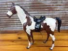 Vintage Marx Toys Johnny West Storm Cloud Pinto Brown White Horse With Saddle
