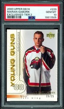 MARIAN GABORIK 2000-01 Upper Deck Young Guns Exclusives 2 Gold RC 15/25 PSA 10!