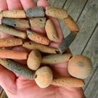 KYRA MINT- NEOLITHIC Terracotta FISHNET WEIGHTS (18 to 26) and 3 Beads - SAHARA